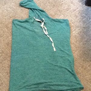 Plus Size open sleeve hoodie